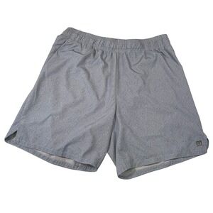 Layers Large Grey Athletic Shorts Go-Dry Mesh Lined Drawstring Activewear Gym